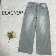 BLACKUP ブラックアップ　デニムワイドパンツ　淡色デニム