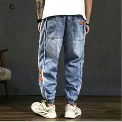 ジーンズメンズ ジーンズ ハロンパンツ　 細身 流行トレンド ゆったり大きいTT