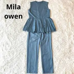 Mila Owen ペプラムブラウステーパードパンツ SETUP 手洗い可能
