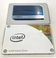 2.5SSD Crucial 275GB / Intel 360GB 2枚セット