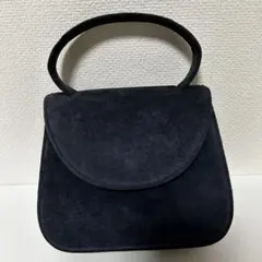 Laura Ashley ミニバッグ ネイビー スウェード ローラアシュレイ