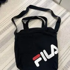 FILA ブラック ショルダーバッグ キャンバス