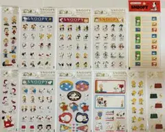 SNOOPY PEANUTS シールセット 11枚　スヌーピー　平成レトロ