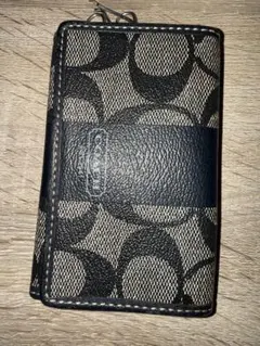 COACH シグネチャー キーケース ブラック