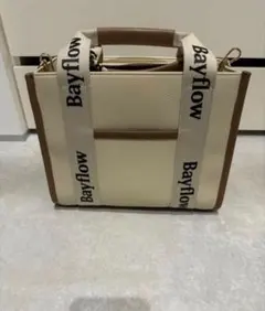 Bayflow アイボリー ブラウン トートバッグ