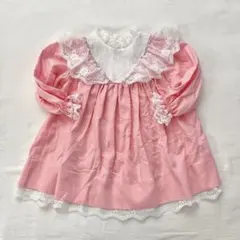 kids vintage pink lace dress
