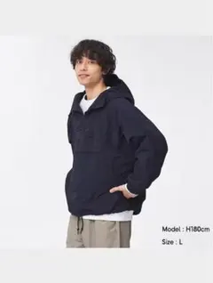 オーバーサイズアノラックパーカ　69 NAVY GU XLサイズのサムネイル