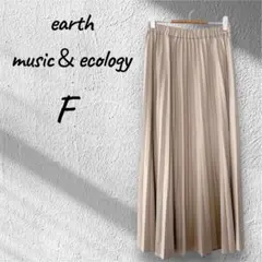 earth music＆ecology フェイクレザー プリーツスカート F