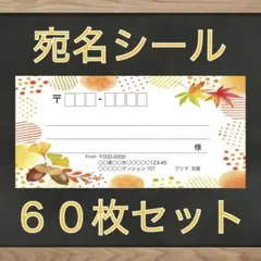 【即購入OK】宛名シール 秋柄 60枚