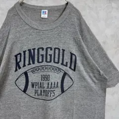 90s USA製【RUSSELL】カレッジ チームロゴ 古着 Tシャツ XL