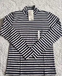無印良品 ストレッチフライス編み ハイネック長袖Tシャツ Lのサムネイル