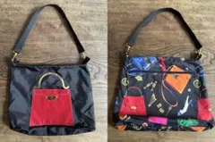 【美品】カールラガーフェルド リバーシブル総柄バッグ　A4サイズ収納可のサムネイル