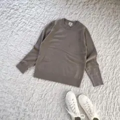 H&M レディース　ニット　カシミア100% エイチアンドエム　丸首　ベージュ