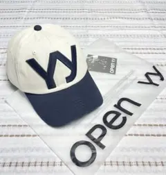 OPEN YY 立体ロゴ刺繍ベースボールキャップ 新品