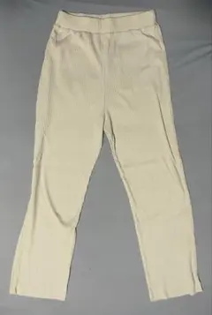 LOWRYSFARM リブベージュパンツ