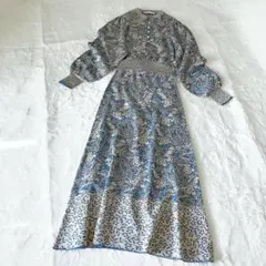 ZARA ジャガードロングワンピース 美品 マキシ丈 華やか 上品 完売 ドレス