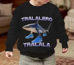 イタリアンブレインロッド　裏起毛トレーナー　黒130cm