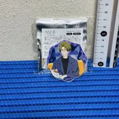 ツルネ　カラオケまねきねこ　藤原愁 アクリルバッジ w