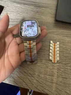 Apple Watch Ultra用 チタン風メタルバンド