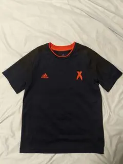adidas エックス　シャツ ネイビー/オレンジ 160
