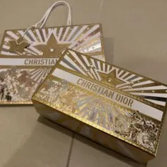 【美品】CHRISTIAN DIOR ゴールドショッパー ギフトボックス 梱包材