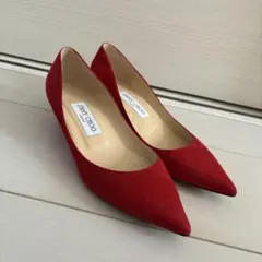 JIMMY CHOO レッド スエード ハイヒール　パンプス　36 23.0
