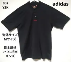 04s アディダス 肉厚　ポロシャツ 刺繍 万国旗タグ Y2K　サイズL〜XL