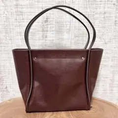 ねこさま✨ レザー トートバッグ チョコブラウン 本革 レディース A4
