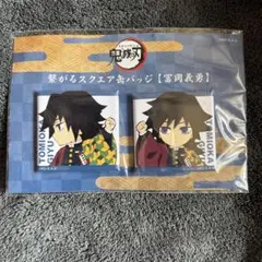 鬼滅の刃 繋がる スクエア 缶バッジ 冨岡義勇 おまけ付き