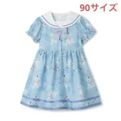 メゾピアノ 新品未使用 130cm ユニコーン星座柄ワンピース ブルー タグ付き メゾピアノ 新品未使用 130cm ユニコーン星座柄ワンピース ブルー タグ