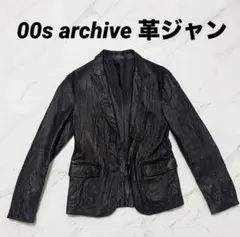 00s レザージャケット革ジャンVANQUISH 本革 y2k アーカイブ
