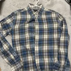 DIESEL 長袖ネルシャツ Mサイズ 青チェック