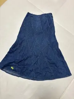 デニムフレアスカート パッチワークデザイン