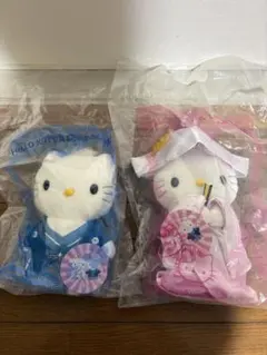 【3月末まで】ハローキティ マクドナルドコラボ　ぬいぐるみセット 青とピンク