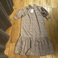 【新品未使用】OPAQUE.CLIP 花柄 5分袖 ワンピース 38/M