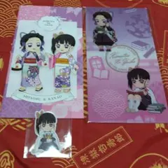 鬼滅の刃・ローソン限定 ミニノート&ミニクリアファイル