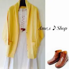 ドルマン風イエローカーディガン新品未使用
