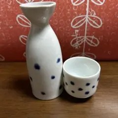 JAPAN美濃MADE 藍模様の徳利小とおちょこ