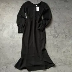 たから Knuth Marf マーメード オケージョンドレス ブラック M Knuth Marf/クヌースマーフ】2way chiffon docking one piece/2way