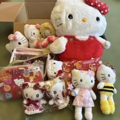 希少 サンリオ プリンハローキティ ぬいぐるみ マスコット9点セット