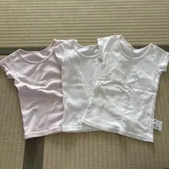 ユニクロ　3枚セット　肌着　半袖　コットン　綿　80cm まとめ売り