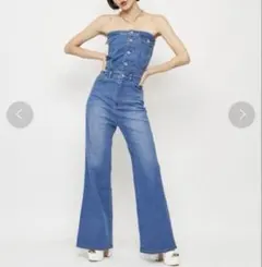 SPIRALGIRL バックレースアップデニムオールインワンのサムネイル