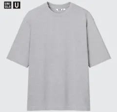 ユニクロエアリズムコットンオーバーサイズクルーネックT（ボーダー・5分袖）