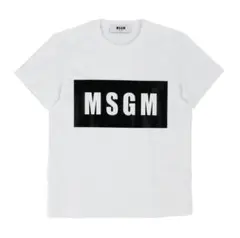【新品未使用】MSGM ロゴプリント ホワイト Tシャツ Sサイズのサムネイル