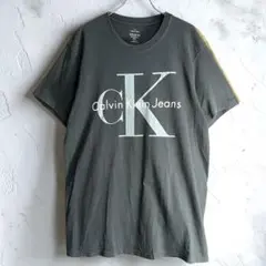 カルバンクライン ロゴ Tシャツ　ブラック　L CKロゴ　古着　フェード　希少