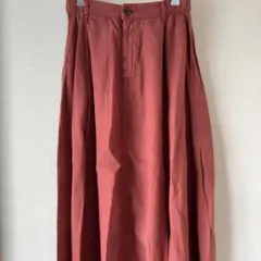 サムシング something タック フレア ロングスカート テラコッタ Mのサムネイル