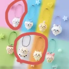 【ちいかわ】マスコットつきビスケットキーホルダーのみ　ちいかわ　らっこ　シーサー