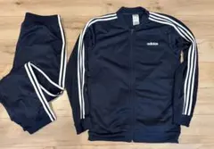 美品 adidas ベロア地 ジャージ セットアップ ネイビー 上M 下L - メルカリ