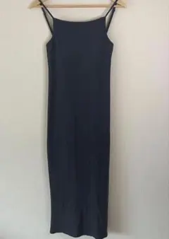 EVRIS エヴリス　ダークグレー キャミワンピース リブ編み　チャコール