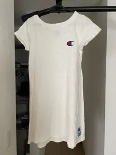 Champion ホワイト 半袖ワンピース